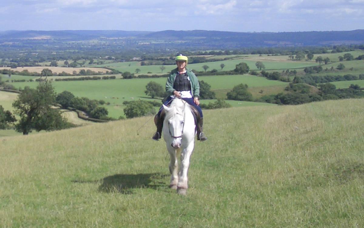 A horse rider in the Shropshire countryside