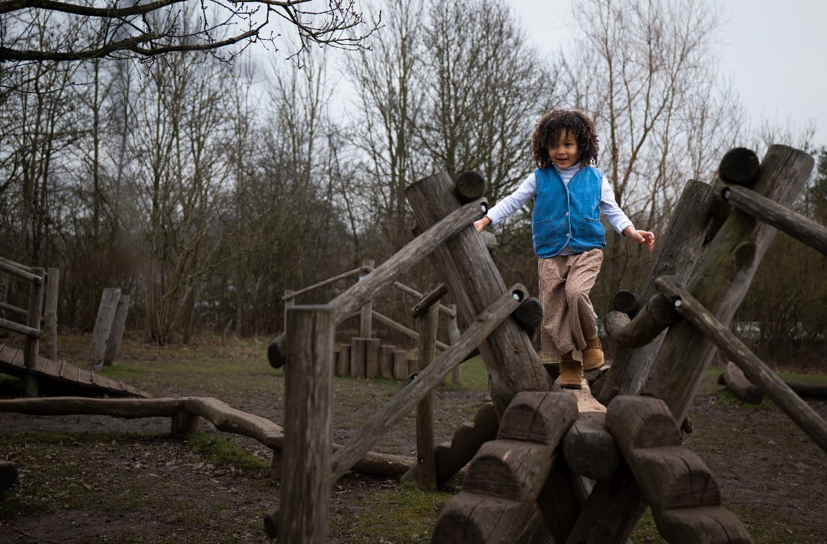 Girl on play area at Severn valley country Park