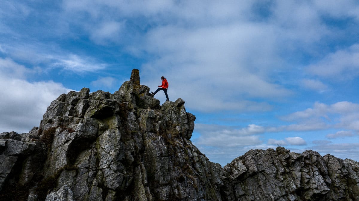 Walking on the Stiperstones on the Shropshire Way