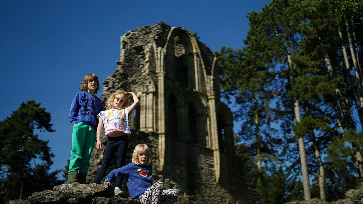 A group of children at Wenlock Priory