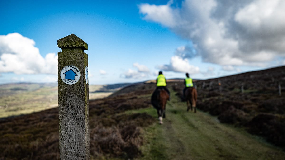 " horse riders on Shropshire Hills