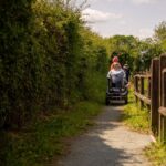 Lady in mobility scooter at Whixall Moss