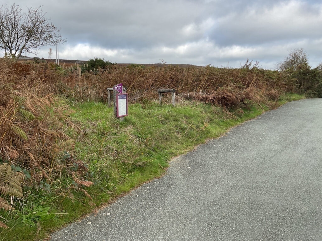 Photo showing the Bus Stop at The Knolls in Stiperstones.