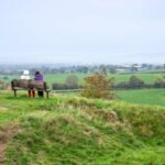 Photo of two ladies looking at the view from a bench at Castle Pulverbach.