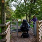 Accessible gate at Darnford Brook, Rattlinghope, Shropshire