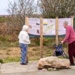 The interpretation panels at NNR car park Stiperstones