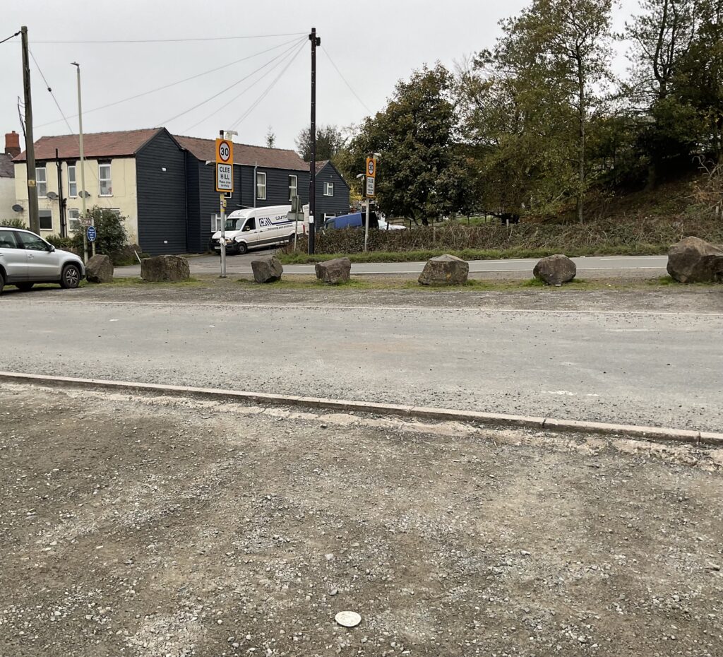 Parking bay at clee hill