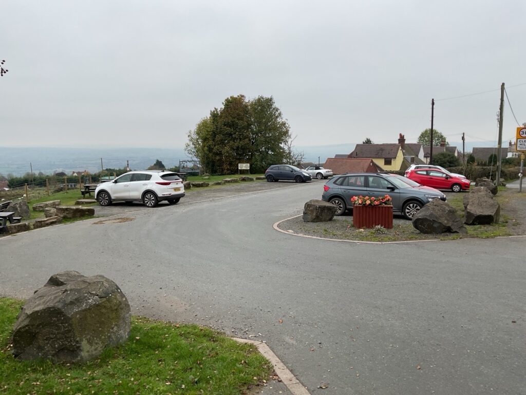 car park at Clee hill view point